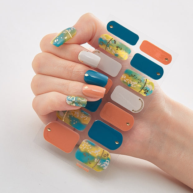 Two Sorts 0f Nail Stickers Glitter Series Novidades Designer Nail Decals Nails Art Decoration Nailart Sticker Nail Strips nail decal stickers DailyAlertDeals DQ3-52  