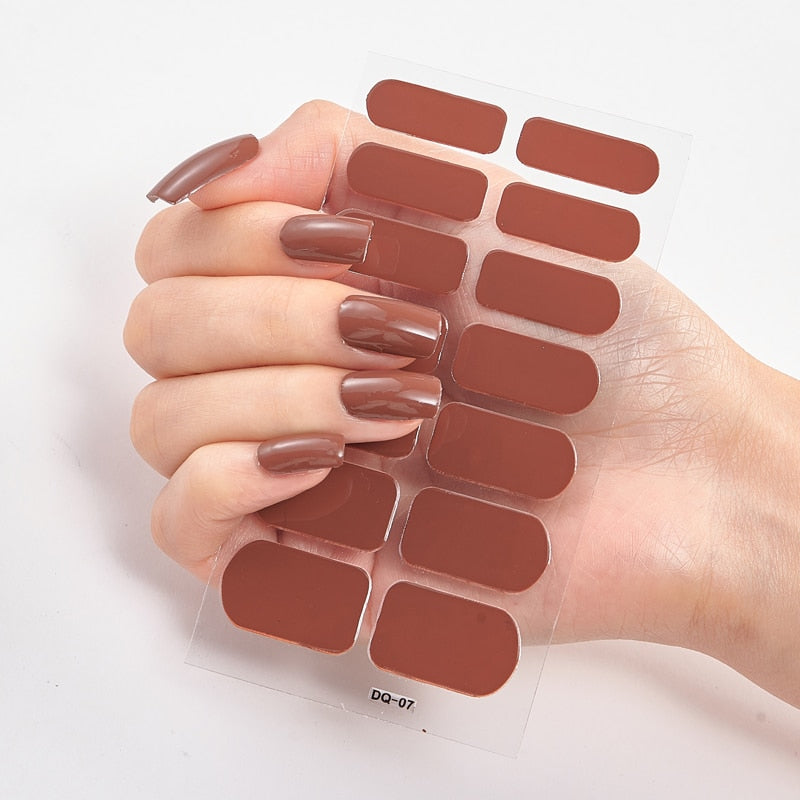 Three Sorts 0f Nail Stickers Full Cover Nail Stickers Novidades Nail Strips Self Adhesive Nail Sticker Nails Sticker Designer Nail Stickers DailyAlertDeals DQ-07  