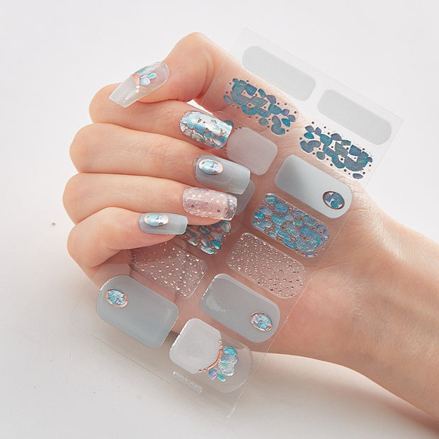 Two Sorts 0f Nail Stickers Glitter Series Novidades Designer Nail Decals Nails Art Decoration Nailart Sticker Nail Strips nail decal stickers DailyAlertDeals DQ3-49  