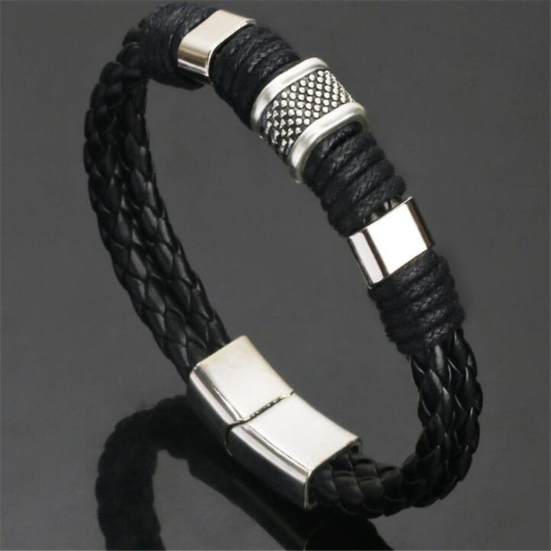 ZOSHI Trendy Genuine Leather Bracelets Mens Multilayer Braided Rope Bracelets Male Female Bracelets Retro Jewelry 0 DailyAlertDeals H21998 China 