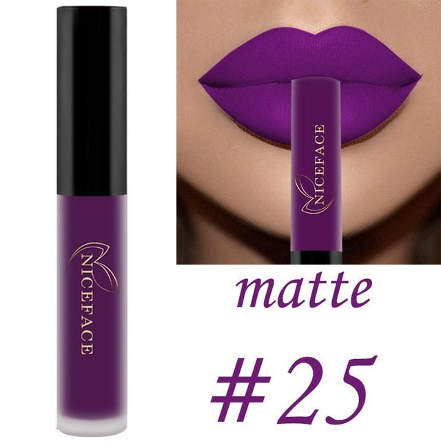 25 color matte liquid lipstick nude lip gloss makeup high pigment lip gloss waterproof lasting moisturizing cosmetics 0 DailyAlertDeals 25 China 