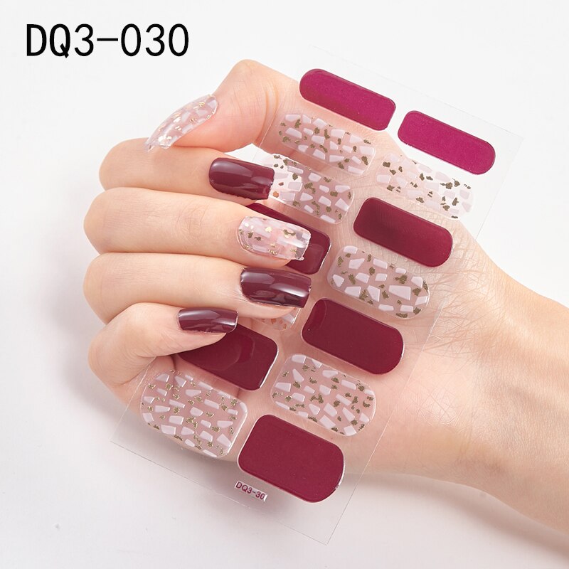 Lamemoria 1pc 3D Nail Slider Beauty Nail Stickers Shining Wave Line Decals Adhesive Manicure Tips Salon Nail Art Decorations nail decal stickers DailyAlertDeals DQ3-30  