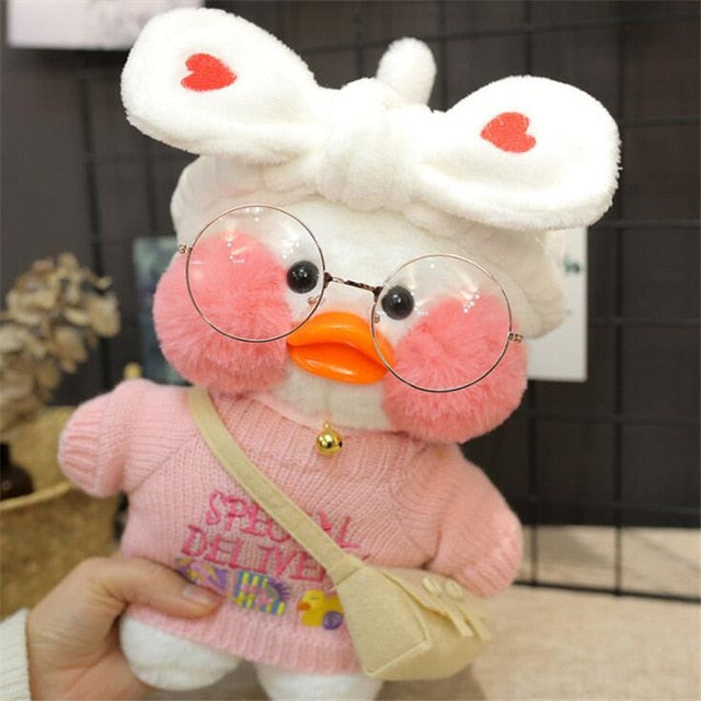 30cm Kawaii Plush LaLafanfan Cafe Duck Anime Toy Stuffed Soft Kawaii Duck Doll Animal Pillow Birthday Gift for Kids Children doll for girls DailyAlertDeals 001-xin fen-w  