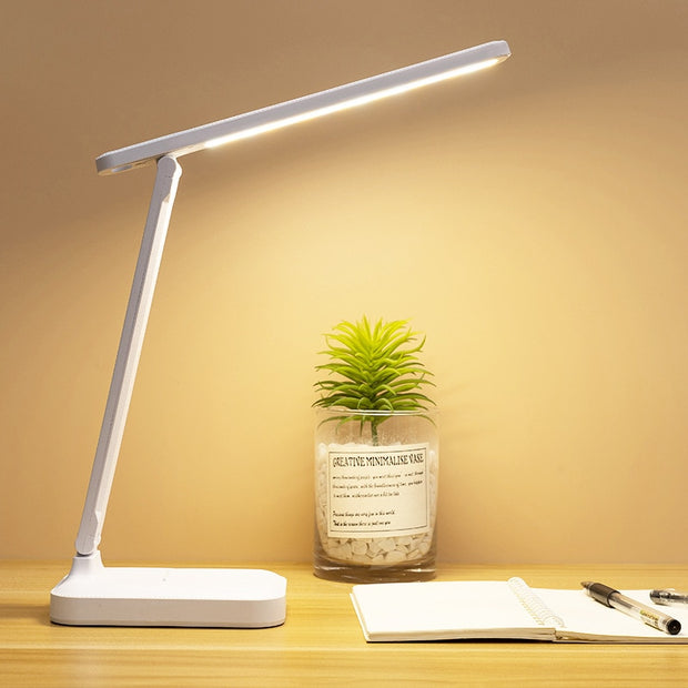 Table Lamp Eyes Protection Touch Dimmable LED Light Student Dormitory Bedroom Reading USB Rechargeable Desk Lamp Special Gift LED Light Student desk lamp DailyAlertDeals   