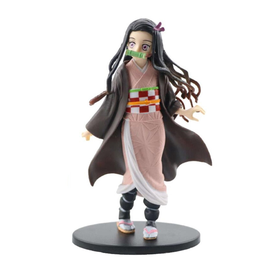 Anime Demon Slayer Figure Kamado Tanjirou Nezuko Action Figures PVC Model Toys Zenitsu Figurine Inosuke Kimetsu No Yaiba Figura Demon Slayer Figure DailyAlertDeals Nezuko No Box  