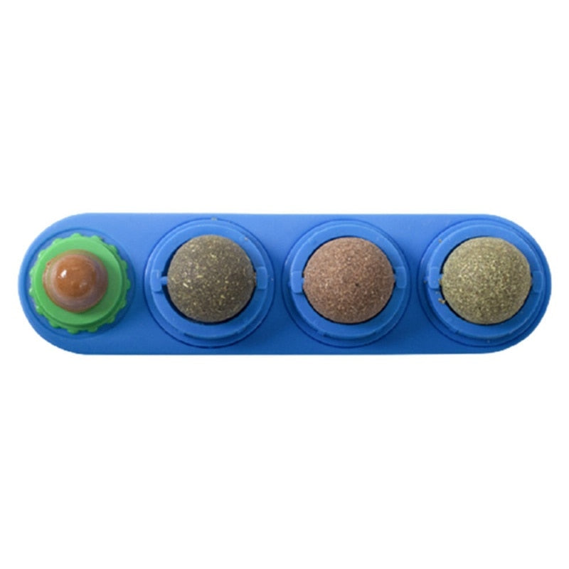 Pet Cat Catnip Wall Ball Cat Toy Catnip Balls Snack 0 DailyAlertDeals Blue China 