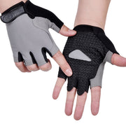 HOT Cycling Anti-slip Anti-sweat Men Women Half Finger Gloves Breathable Anti-shock Sports Gloves Bike Bicycle Glove Gloves DailyAlertDeals Type A--Gray S 