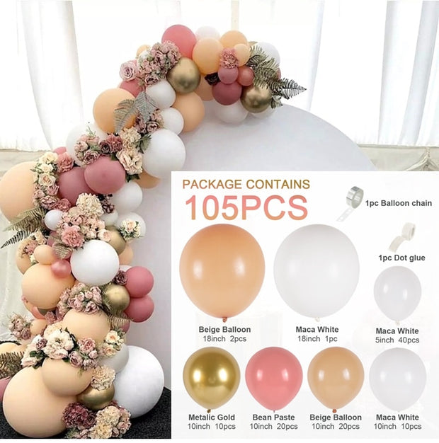 Pink Balloon Garland Arch Kit Birthday Party Decorations Kids Birthday Foil White Gold Balloon Wedding Decor Baby Shower Globos Balloons Set for Birthday Parties DailyAlertDeals 8 AS SHOWN 