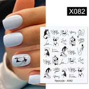 Harunouta Spring Water Nail Decal And Sticker Flower Leaf Tree Green Simple Summer DIY Slider For Manicuring Nail Art Watermark 0 DailyAlertDeals X082  