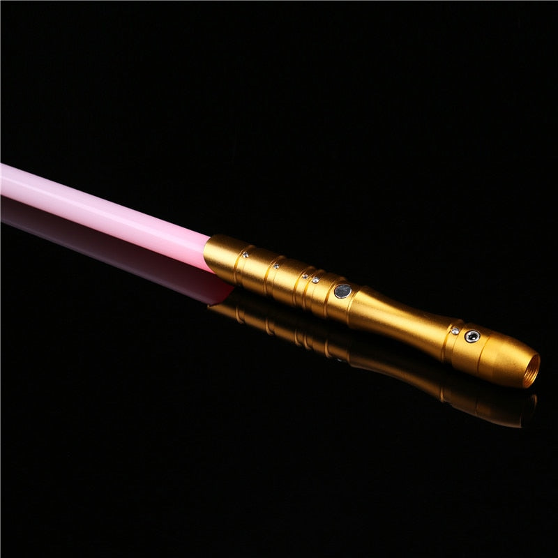 TXQSABER Smooth Lightsaber RGB Metal Hilt 12 Colors Force FX Saber For Heavy Dueling Double Connected Laser Sword Halloween Toys 0 DailyAlertDeals OT001golds China 