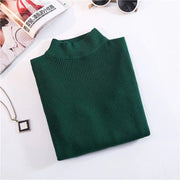 Women's Black turtleneck Soft Cozy Sweaters Slim Full Sleeve Multi-color Turtleneck Sweaters for Women winter turtleneck sweaters for women DailyAlertDeals Green S 