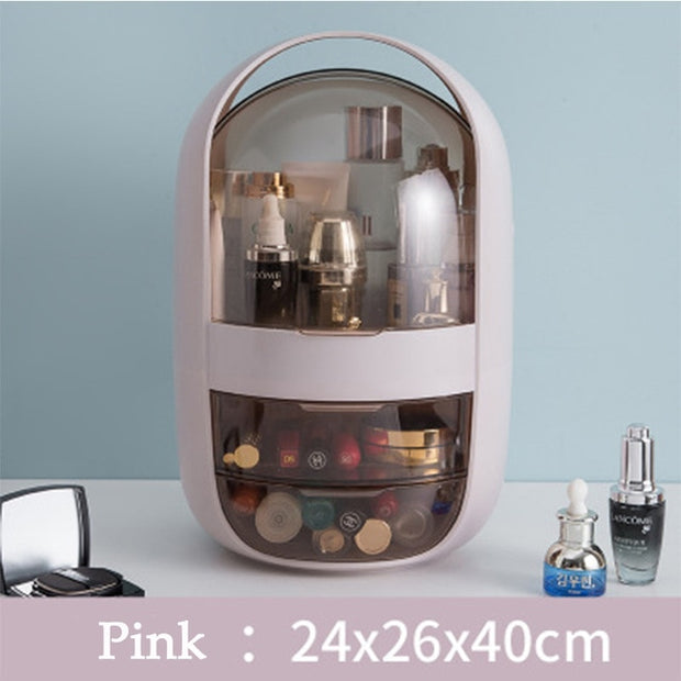 Fashion Big Capacity Cosmetic Storage Box Waterproof Dustproof Bathroom Desktop Beauty Makeup Organizer Skin Care Storage Drawer 0 DailyAlertDeals 10  