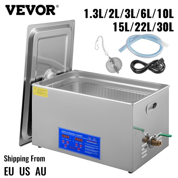 VEVOR 1.3L 2L 3L 6L 10L 15L 22L 30L Ultrasonic Cleaner Lave-Dishes Portable Washing Machine Diswasher Ultrasound Home Appliances Ultrasonic Dishwasher dish Cleaner DailyAlertDeals   