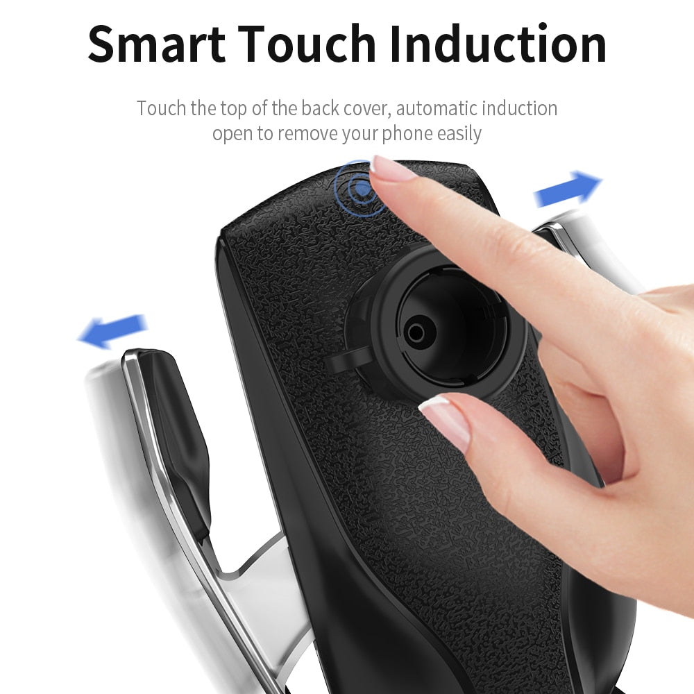FLOVEME Qi Automatic Clamping 10W Wireless Charger Car Phone Holder Smart Infrared Sensor Air Vent Mount Mobile Phone Stand Hold Wireless Car Charger DailyAlertDeals   