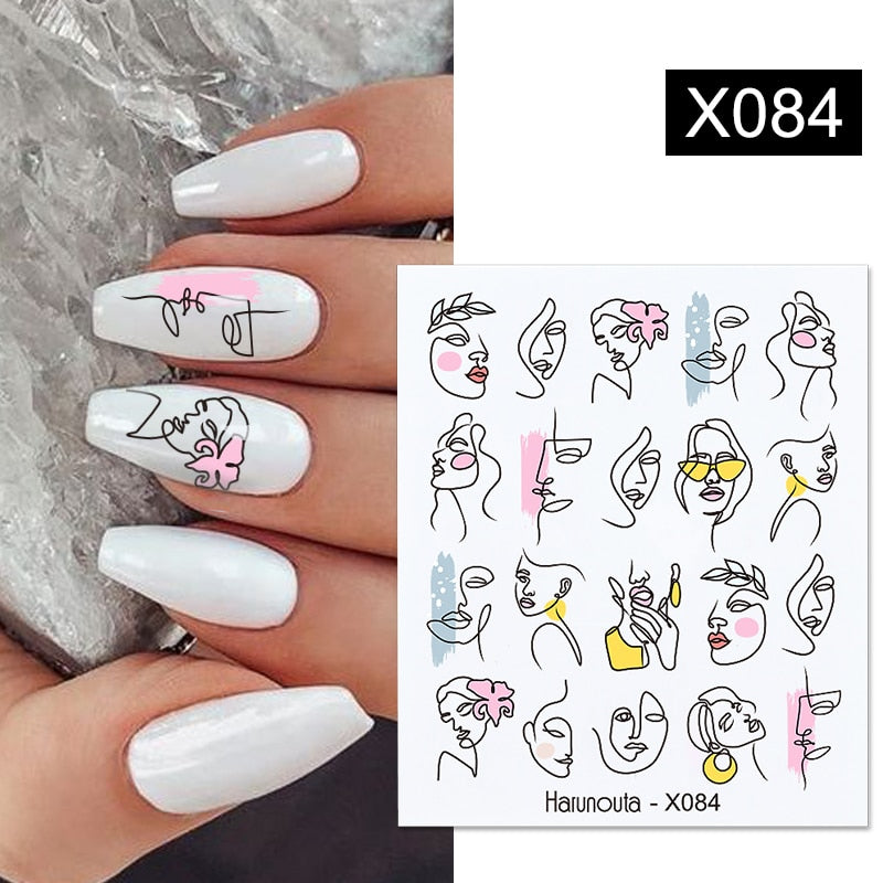 Spring Watercolor Nail Water Decal Stickers Flower Leaf Tree Green Simple Summer DIY Slider For Manicuring Nail Art Watermark Nail Stickers DailyAlertDeals X084  