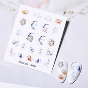Harunouta Abstract Lady Face Water Decals Fruit Flower Summer Leopard Alphabet Leaves Nail Stickers Water Black Leaf Sliders Nail Stickers DailyAlertDeals X064  