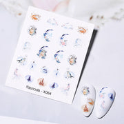 Harunouta Abstract Lady Face Water Decals Fruit Flower Summer Leopard Alphabet Leaves Nail Stickers Water Black Leaf Sliders 0 DailyAlertDeals X064  