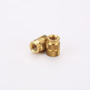 Brass Hot Melt Inset Nuts Heating Molding Copper Thread Inserts Nut SL-type Double Twill Knurled Injection Brass Nut M2M3 100Pcs Nut DailyAlertDeals   
