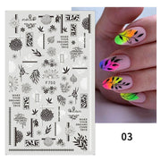 NEW Gold Nail Art 3D Decals Decoration Flower Leaves Nail Art Sticker DIY Manicure Transfer Decal Nail Stickers DailyAlertDeals 12  