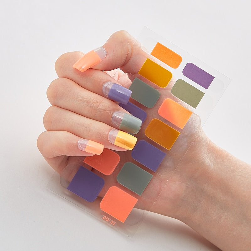 Three Sorts 0f Nail Stickers Full Cover Nail Stickers Novidades Nail Strips Self Adhesive Nail Sticker Nails Sticker Designer Nail Stickers DailyAlertDeals DQ-33  