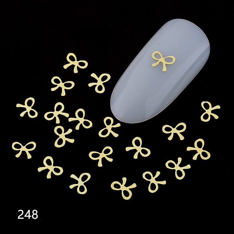 100Pcs/Lot Gold Metal Nail Decals Ultra-thin Flakes Nail Bling Rhinestone Cute 3D Nail Art Decorations Charm Nail Art Rivets 0 DailyAlertDeals 248  