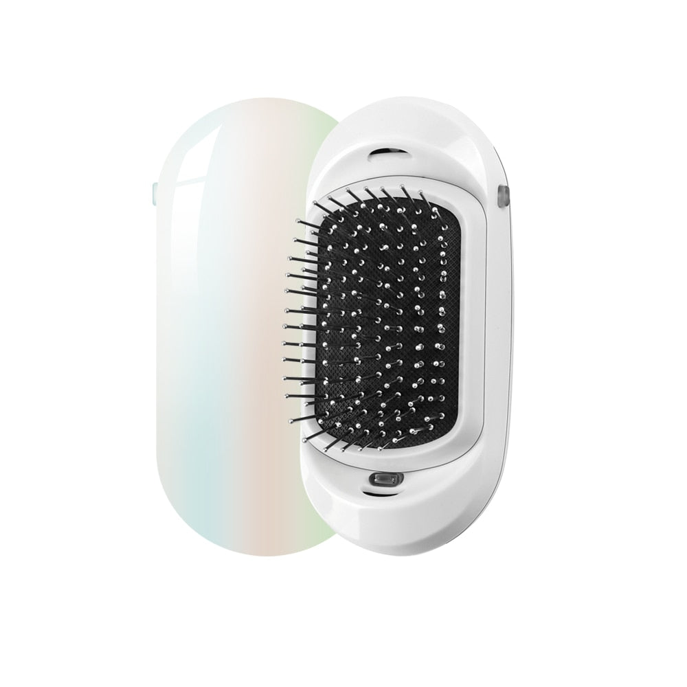 Portable Ionic Hairbrush Electric Negative Ions Hair Comb Anti Static MassageComb US Fast Shipping Styling Tool for Dropshipping portable brush hair DailyAlertDeals China Aurora vibration 