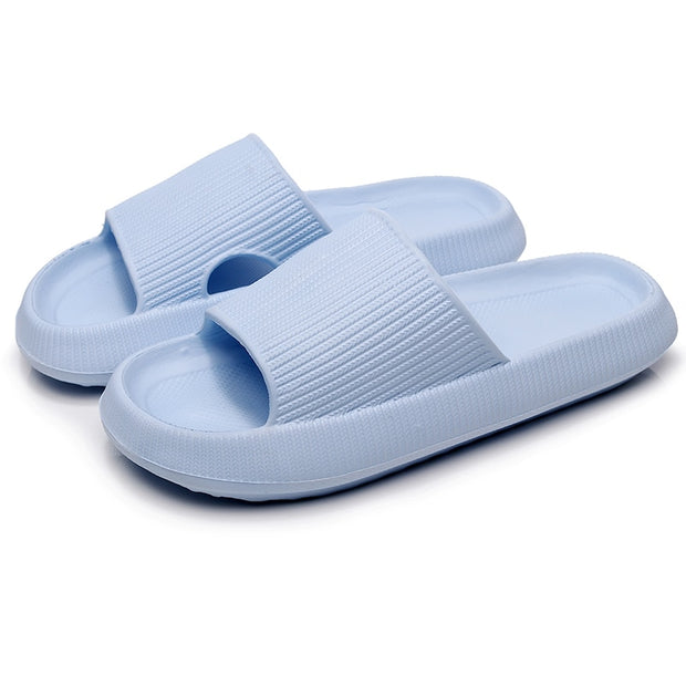 Women Thick Platform Cloud Slippers Summer Beach Eva Soft Sole Slide Sandals Leisure Men Ladies Indoor Bathroom Anti-slip Shoes  DailyAlertDeals light blue 36-37(240mm) 