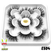 GROINNEYA Eyelashes 3D Mink Lashes Fluffy Soft Wispy Natural Cross Eyelash Extension Reusable Lashes Mink False Eyelashes Makeup 0 DailyAlertDeals 5pairs-E504 France 