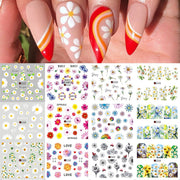 12 Designs Nail Stickers Set Mixed Floral Geometric Nail Art Water Transfer Decals Sliders Flower Leaves Manicures Decoration 0 DailyAlertDeals 56  
