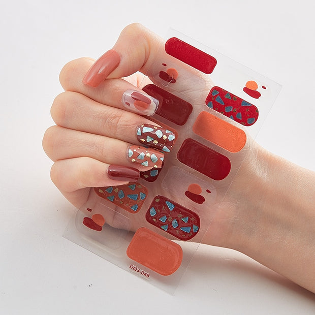 Patterned Nail Stickers Wholesale Supplise Nail Strips for Women Girls Full Beauty High Quality Stickers for Nails Decal stickers for nails DailyAlertDeals DQ3-46  