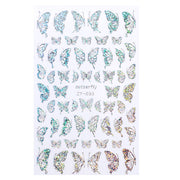 1pc Holographic 3D Butterfly Nail Art Stickers Adhesive Sliders Colorful DIY Golden Nail Transfer Decals Foils Wraps Decorations nail art DailyAlertDeals 01  