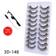 5/10Pairs 3D Mink Lashes Natural Eyelashes Dramatic False Eyelashes Faux Cils Makeup Wholesale Fake Eyelash Extension maquiagem 0 DailyAlertDeals 10Pairs-3D148 China 