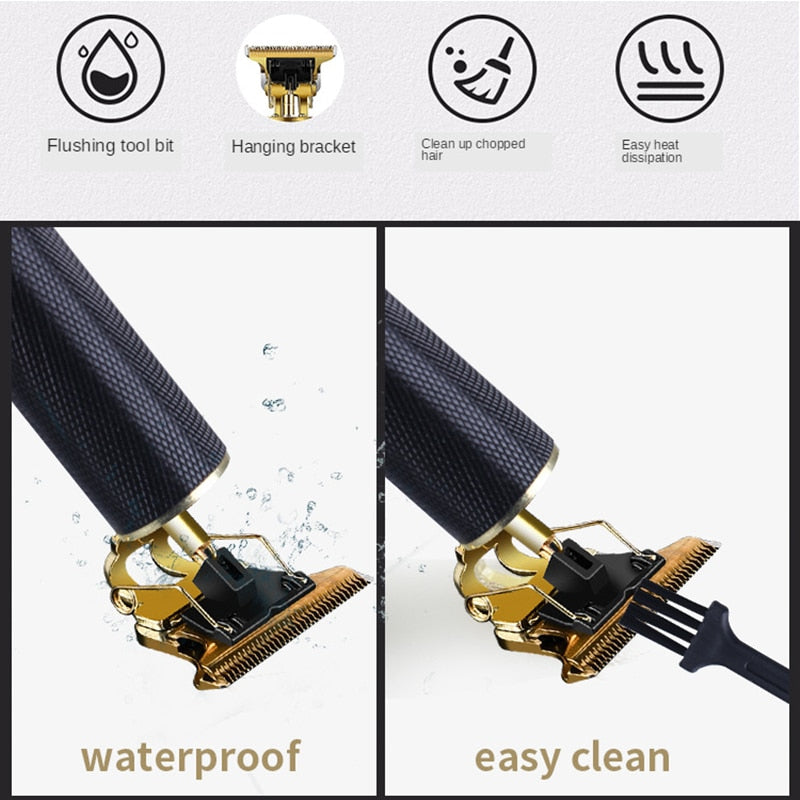 Hair Clipper Electric Clippers New Electric Men Retro T9 Style Buddha Head Carving Oil Head Scissors 18650 Battery Trimmer 0 DailyAlertDeals   