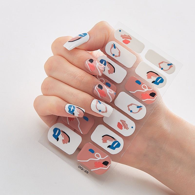 Three Sorts 0f Nail Stickers Full Cover Nail Stickers Novidades Nail Strips Self Adhesive Nail Sticker Nails Sticker Designer Nail Stickers DailyAlertDeals DQ-26  