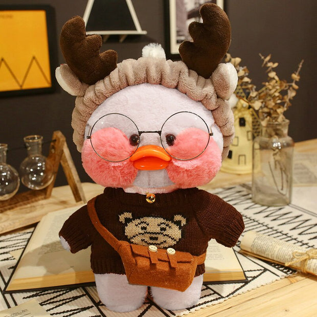 30cm Cute LaLafanfan Cafe Duck Plush Toy Girl Stuffed Soft Kawaii Duck Doll Animal Pillow Christmas Birthday Gift For Kids Child 0 DailyAlertDeals Plush Toys 10  