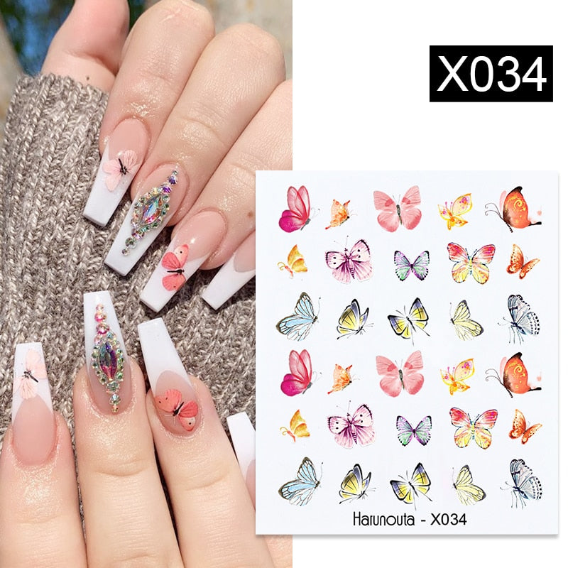 Harunouta 1 Sheet Nail Water Decals Transfer Lavender Spring Flower Leaves Nail Art Stickers Nail Art Manicure DIY Nail Stickers DailyAlertDeals X034  