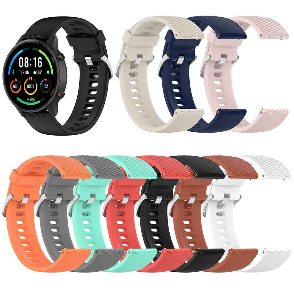 22mm Offical Silicone Replace Straps for Xiaomi Mi Watch Color Sports Edition band for Mi Watch Color Bracelet Watchbands Correa 0 DailyAlertDeals   