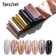 Nail Foils Marble Series Nail Transfer Foils Decorations DIY idea nail Art Transfer Sticker Decals Nail Accessories Nail Sticker DailyAlertDeals 7pcs  
