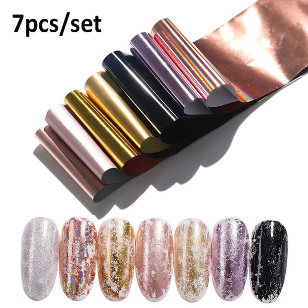 Nail Foils Marble Series Nail Transfer Foils Decorations DIY idea nail Art Transfer Sticker Decals Nail Accessories Nail Sticker DailyAlertDeals 7pcs  