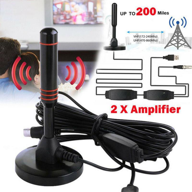 200 Miles Ultra HD Digital Indoor Amplified TV Antenna HDTV With Amplifier VHF/UHF Quick Response Indoor Outdoor Aerial HD Set 0 DailyAlertDeals   