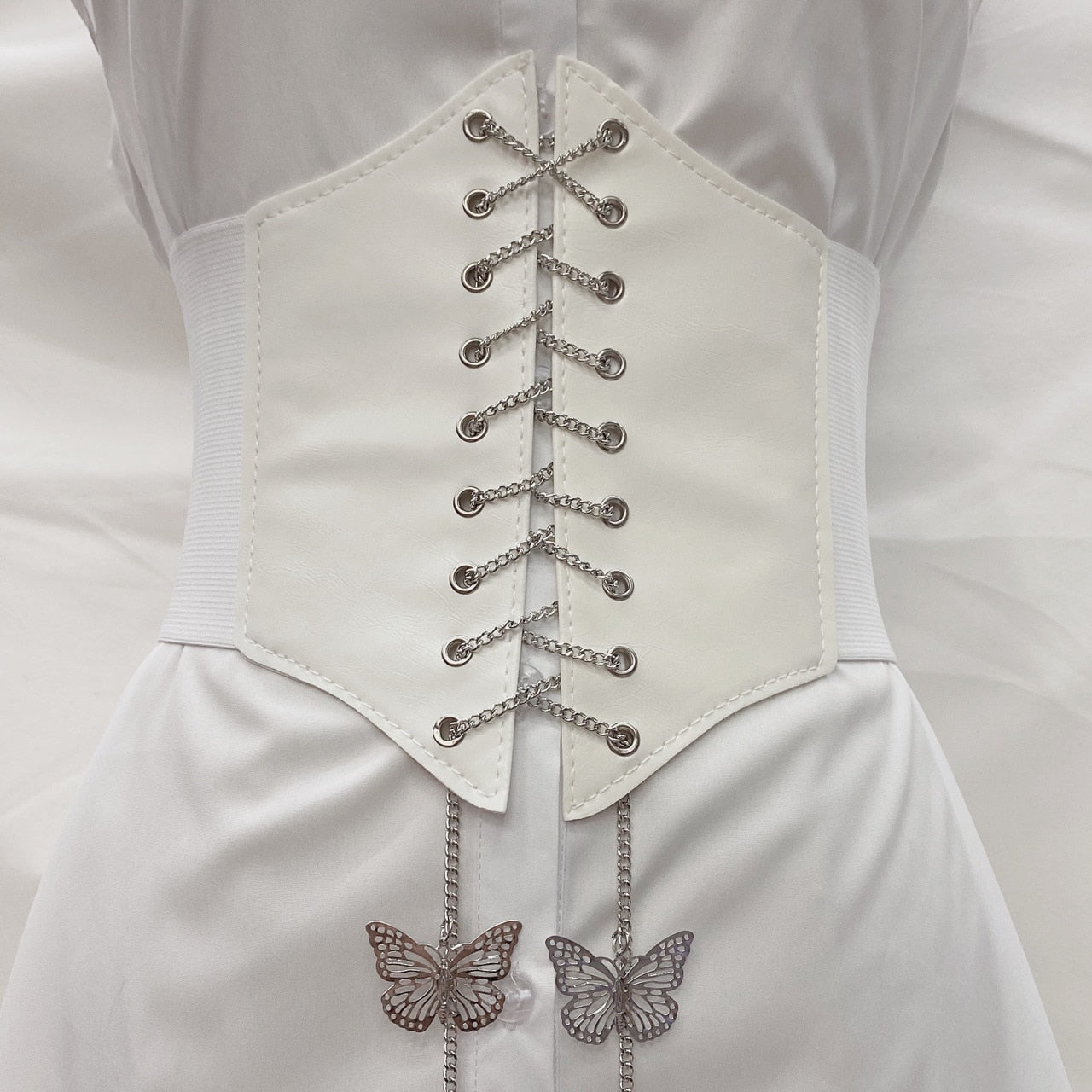 Women's Underbust Corsets Tops Body Shapewear Girdles Bustiers Waist Cincher Corset Waist Trainer for Women Shapewear DailyAlertDeals VD2597ButterflyWhite waist 62-80cm 