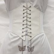 Women's Underbust Corsets Tops Body Shapewear Girdles Bustiers Waist Cincher Corset Waist Trainer for Women Shapewear DailyAlertDeals VD2597ButterflyWhite waist 62-80cm 
