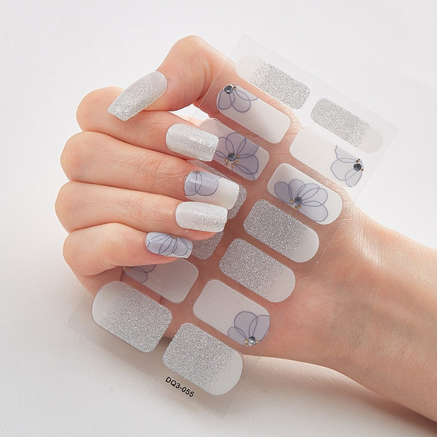 Two Sorts 0f Nail Stickers Glitter Series Novidades Designer Nail Decals Nails Art Decoration Nailart Sticker Nail Strips nail decal stickers DailyAlertDeals DQ3-55  