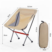 Portable Folding Camping Chair Outdoor Moon Chair Collapsible Foot Stool For Hiking Picnic Fishing Chairs Seat Tools Camping Chair Outdoor DailyAlertDeals China S-Beige 