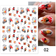 Harunouta 2022 NEW Gold Bronzing Slider Nail Art 3D Decals Decoration Flower Leaves Nail Art Sticker DIY Manicure Transfer Decal Nail Stickers DailyAlertDeals 15  