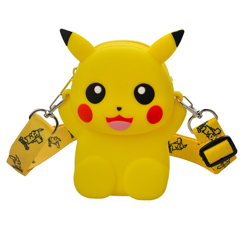 Pokemon Anime Action Figures Pikachu Eevee Silicone Kawaii Fashion Shoulder Bag Stitch Meticulous Beautiful Children Toys Gift Pokemon Plush kidsToy Pikachu DailyAlertDeals Pikachu01  