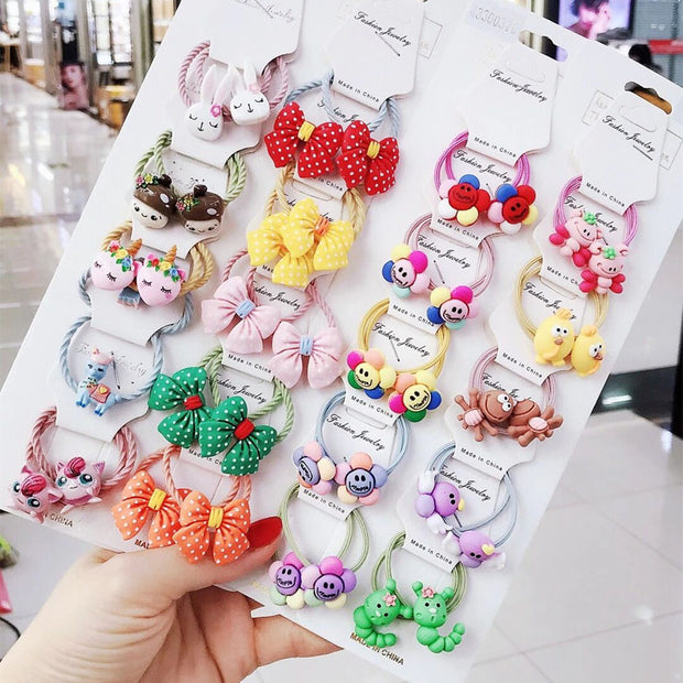 New Cute Rope Children Baby Elastic Hair Rubber Bands Accessories for Kids Girl Headband Tie Ring Headwear Scrunchie Baby Elastic Hair Rubber Bands DailyAlertDeals   