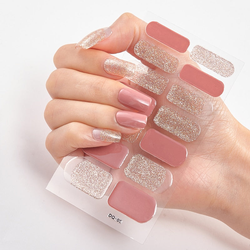 Three Sorts 0f Nail Stickers Full Cover Nail Stickers Novidades Nail Strips Self Adhesive Nail Sticker Nails Sticker Designer Nail Stickers DailyAlertDeals DQ-05  