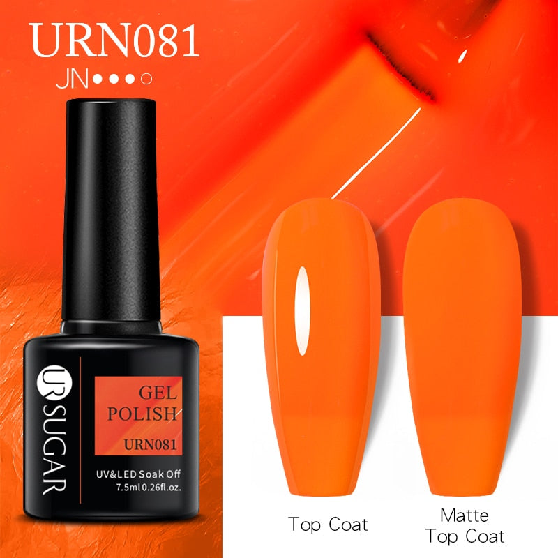 UR SUGAR 7.5ml Dark Purple Gel Nail Polish Soak Off UV LED Semi Permanent Gel Varnishes Manicure Nails Art Matte Top Coat Needed nail polish DailyAlertDeals URN081  