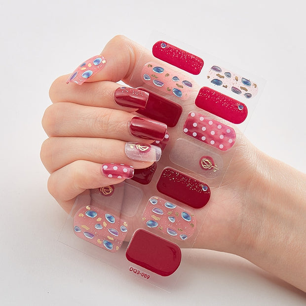 Two Sorts 0f Nail Stickers Glitter Series Novidades Designer Nail Decals Nails Art Decoration Nailart Sticker Nail Strips nail decal stickers DailyAlertDeals DQ3-69  